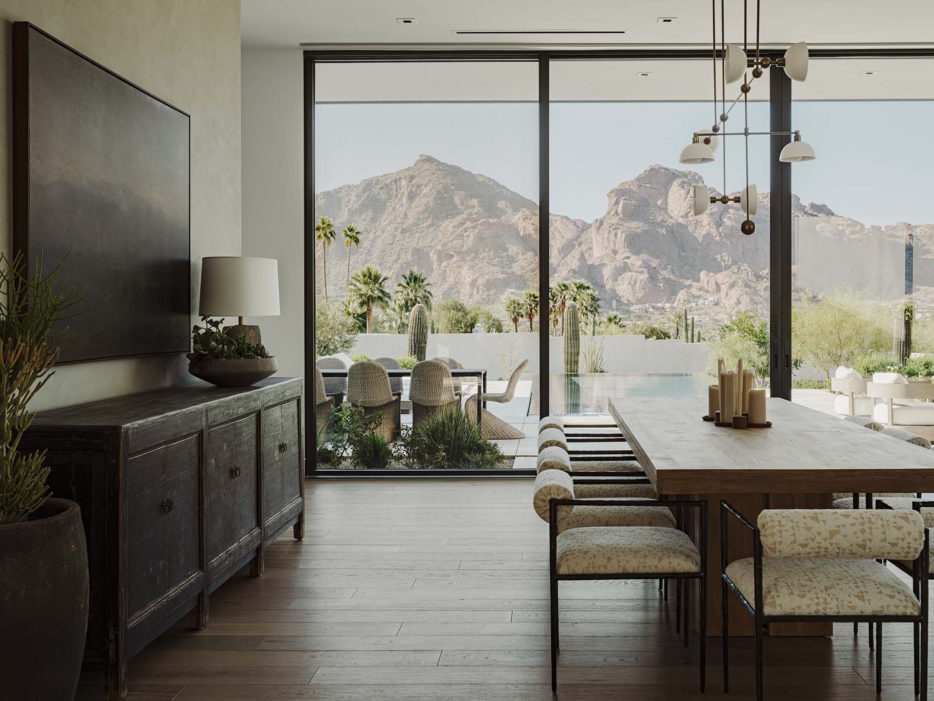 Dining | PV Mountain Views | Modern Nest | Custom Home Builder | Scottsdale, AZ | Design, Build, Furnish