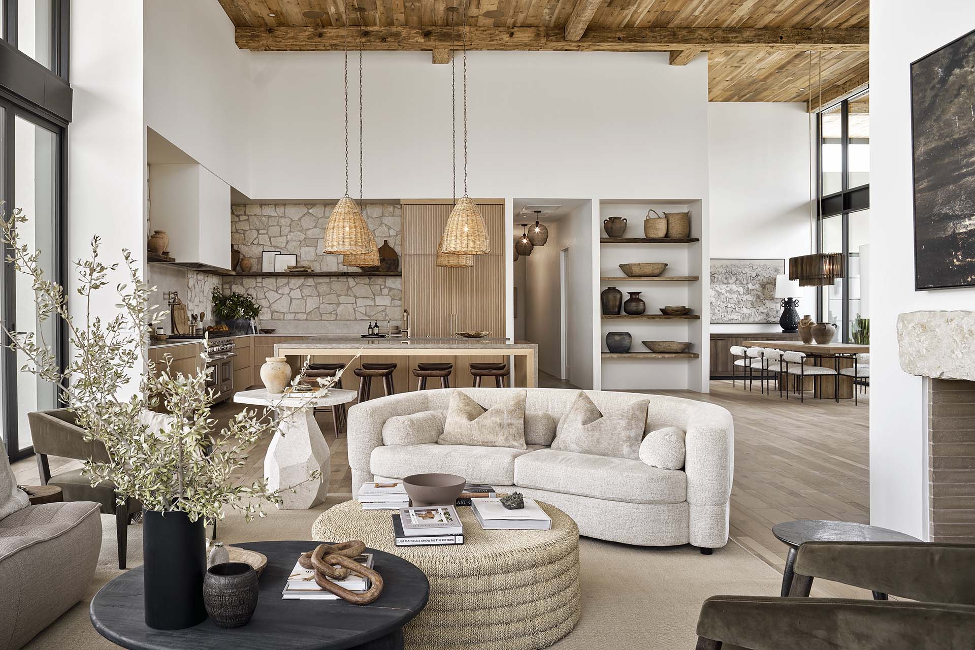 Great Room | Tulum House | Modern Nest | Custom Home Builder | Scottsdale, AZ | Design, Build, Furnish