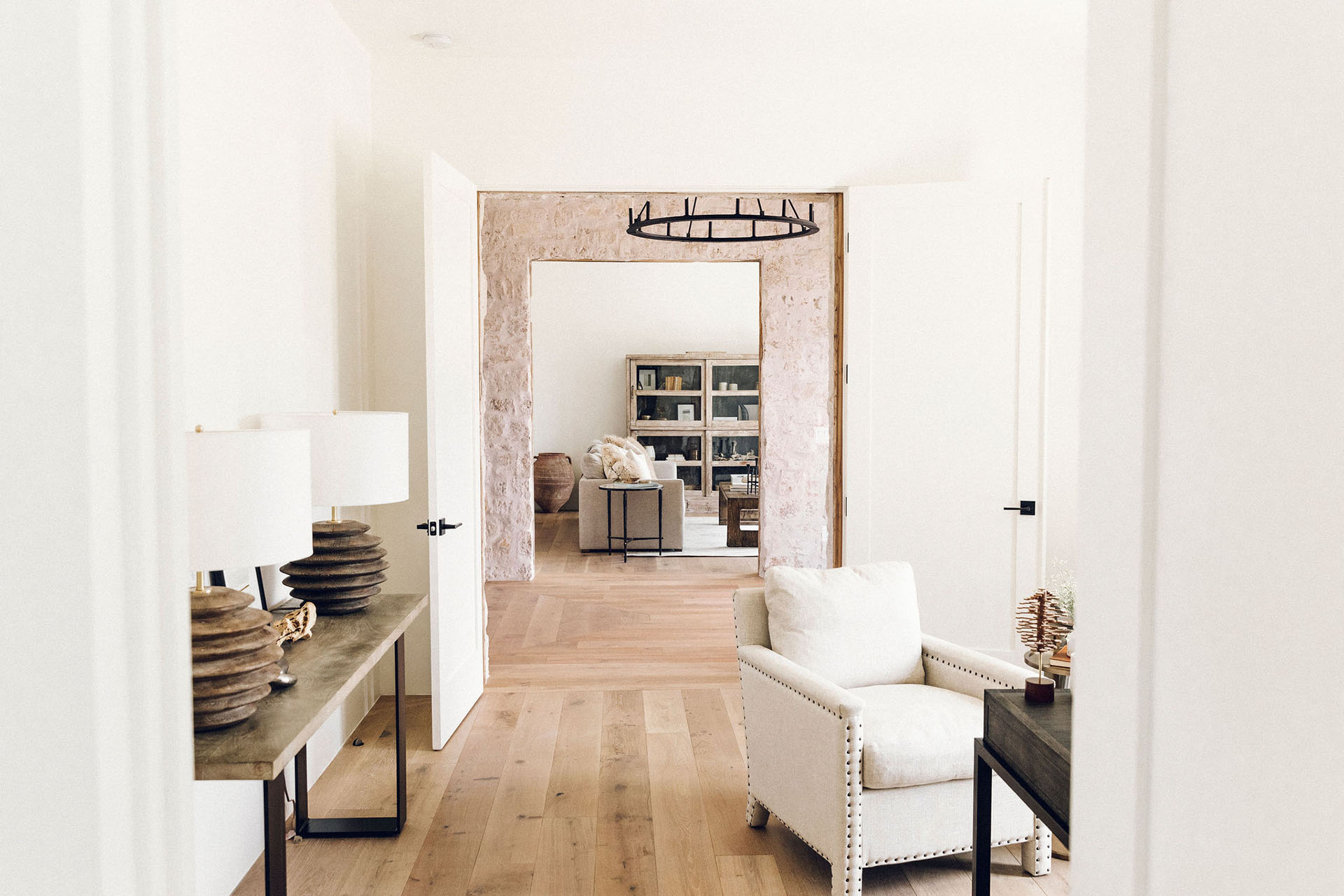 Entryway from den | Camino V | Modern Nest | Custom Home Builder | Scottsdale, AZ | Design, Build, Furnish