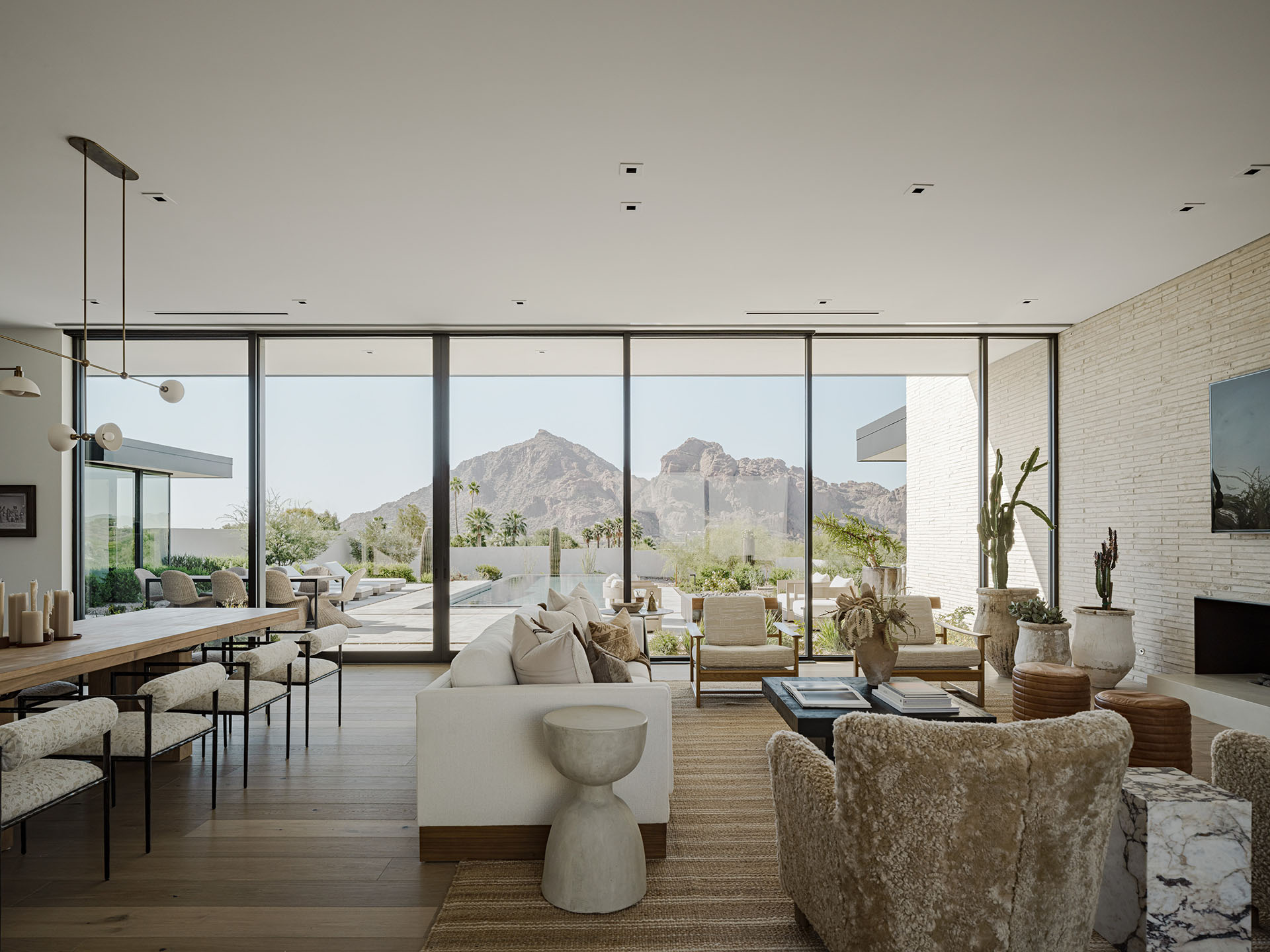 Living | PV Mountain Views | Modern Nest | Custom Home Builder | Scottsdale, AZ | Design, Build, Furnish