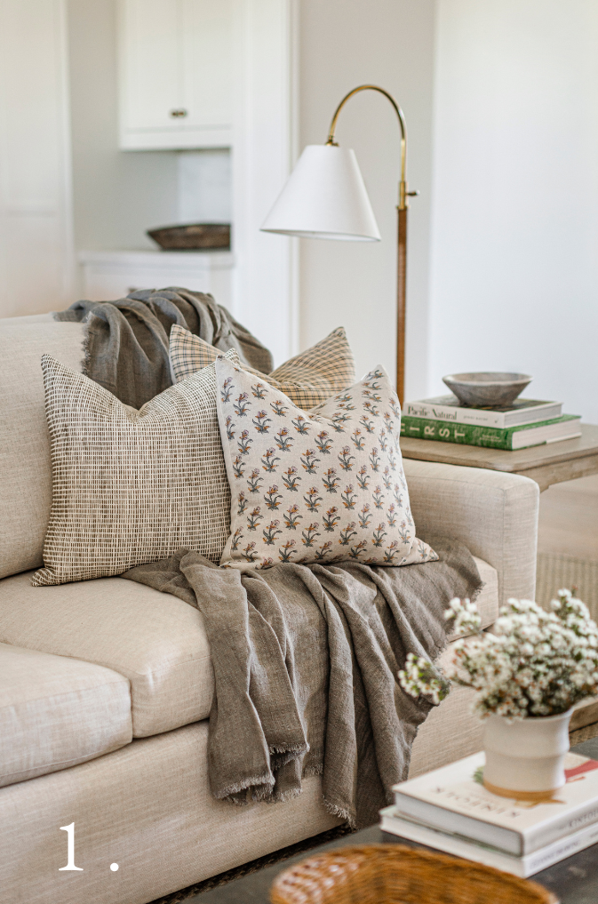Floral Pillows | Spring Pillow Refresh | Designer Pillows for Spring | How to Style Pillows | Market by Modern Nest | Modern Nest | Scottsdale, AZ | Design, Build, Furnish