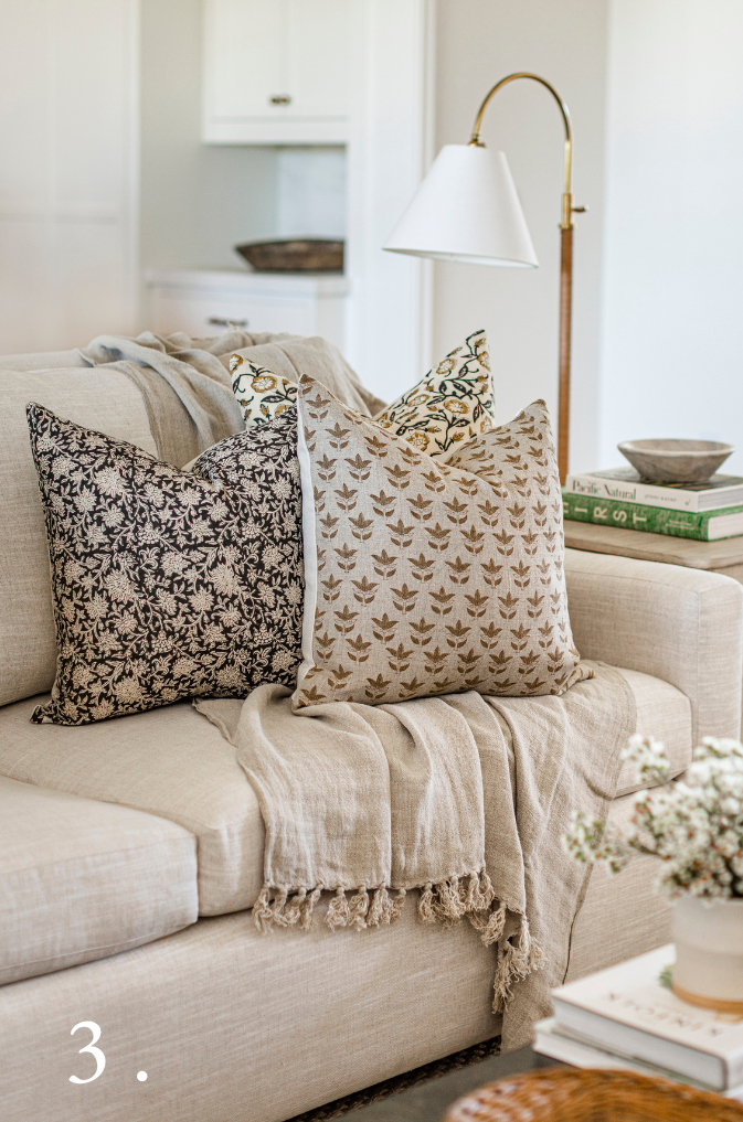 Floral Pillows | Spring Pillow Refresh | Designer Pillows for Spring | How to Style Pillows | Market by Modern Nest | Modern Nest | Scottsdale, AZ | Design, Build, Furnish