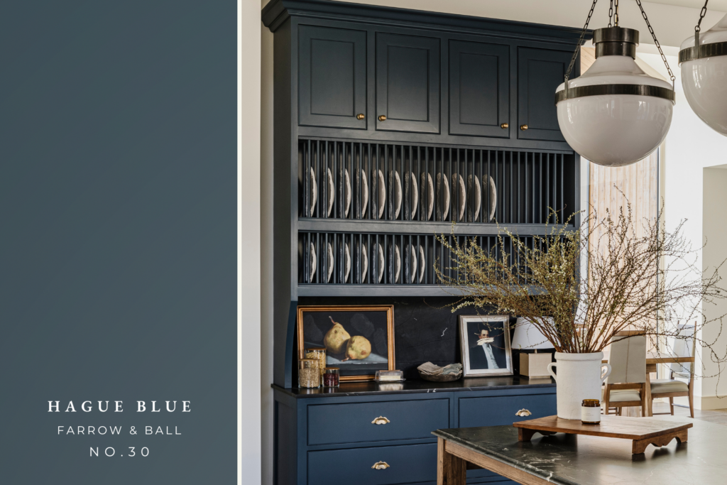 English Country by Modern Nest | English Country Paint Colors | Hague Blue by Farrow & Ball | Farrow & Ball Blue Paint | Blue Paint | Blue Kitchen Cabinet Color | Scottsdale, Arizona Home Build | Market by Modern Nest | Modern Nest | Paradise Valley, AZ | Design, Build, Furnish